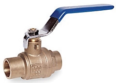 Lead Free Brass Ball Valve with Solder End Connections, NSF approved