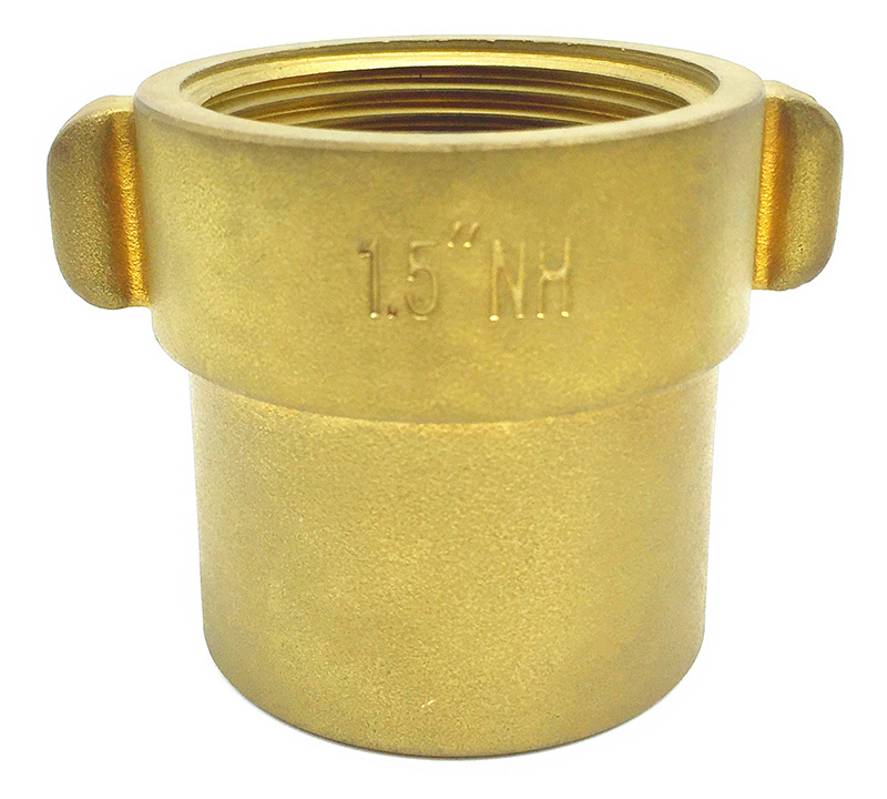 M Fire Hydrant Brass Adapter 1-1/2" FPT x 1-1/2" NST 