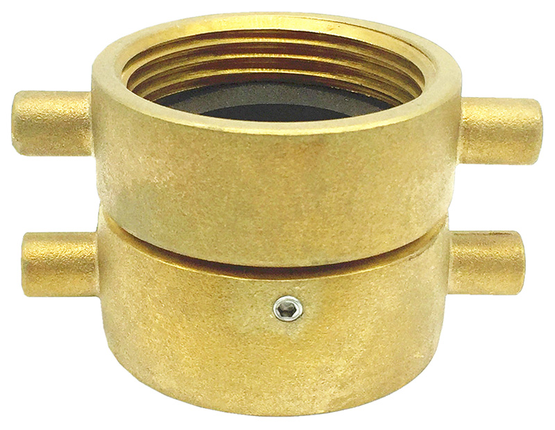 BRASS NST NH REDUCER 2-1/2" x 1-1/2" FIRE HOSE or HYDRANT ADAPTER 